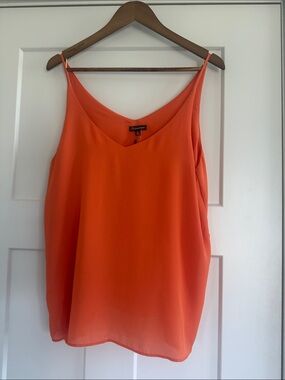 NWT Shinestar Bright Orange V-Neck Spaghetti Strap Cami - XL